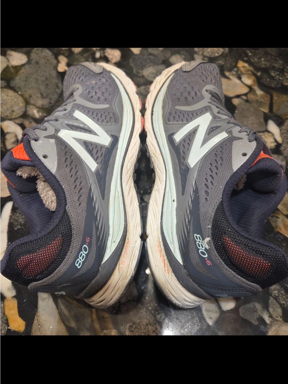 New Balance 880v6 Women Gray Orange Running Shoes Sneakers Size 10 W880GB6 - Picture 6 of 9